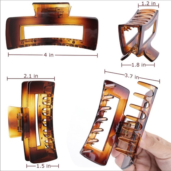 4 Inch Nonslip Large Acrylic Claw Clip (4 Pcs) - Picture 2 of 8